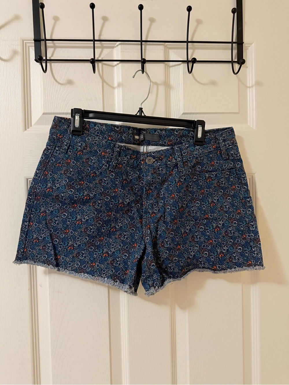 Levi's Blue Floral Print Denim Shorts